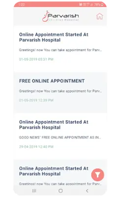 Parvarish Hospital android App screenshot 1